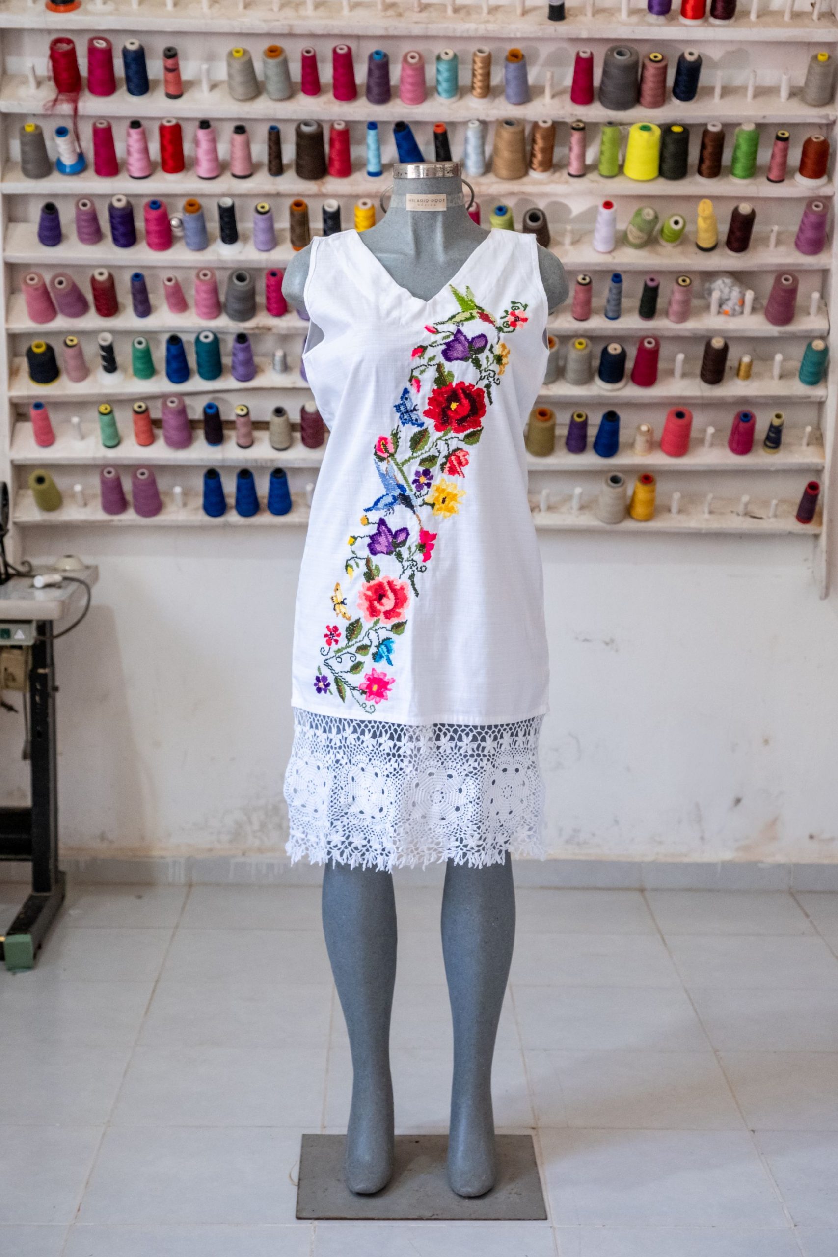 Vestido Colibrí y Mariposa