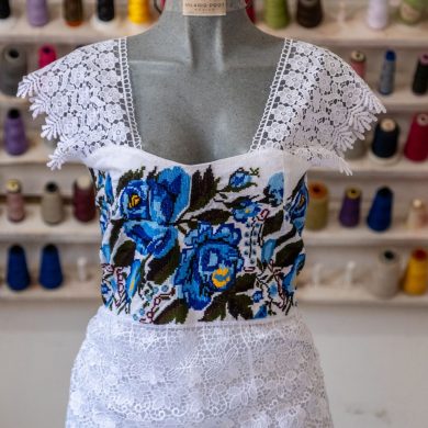 Blusa Rosas Azules