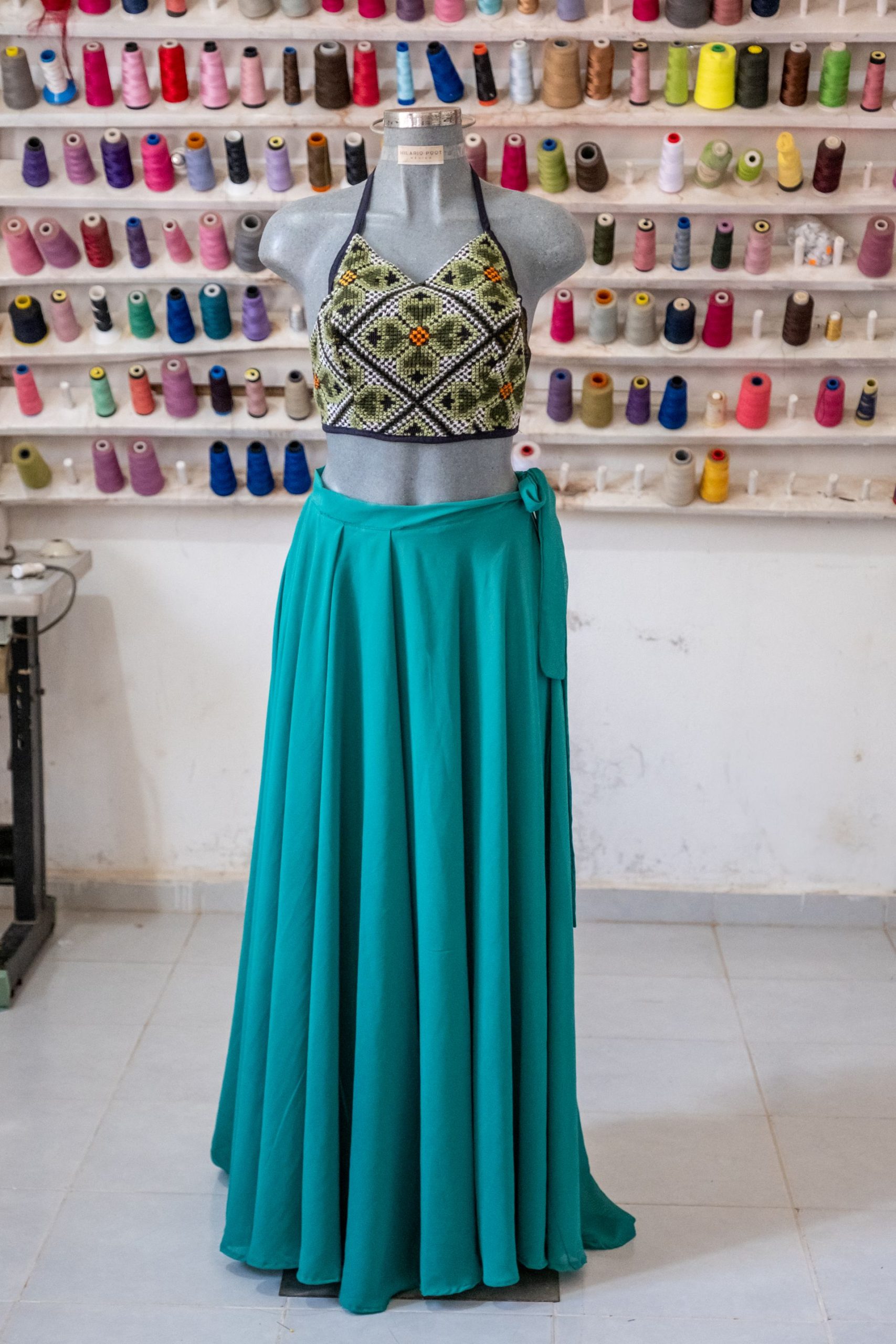 Conjunto para playa (blusa y pareo)