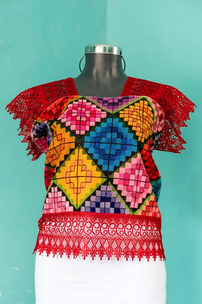 BLUSA ROMBOS COLORIDOS