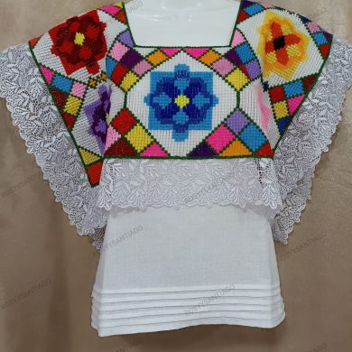 Blusa de lino con solapa